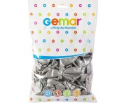 Balony AM80 metal 8" - srebrne 38/ 100 szt.
