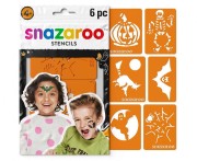 Szablony do malowania twarzy Halloween Snazaroo - wzory pomarańczowe 6szt