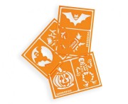 Szablony do malowania twarzy Halloween Snazaroo - wzory pomarańczowe 6szt