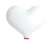 Białe balony foliowe serca 45cm Ibrex - balony na hel serca 5 szt.