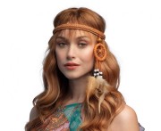 Opaska Indianka Łapacz Snów z Piórami Boho Kostium Przebranie Etno