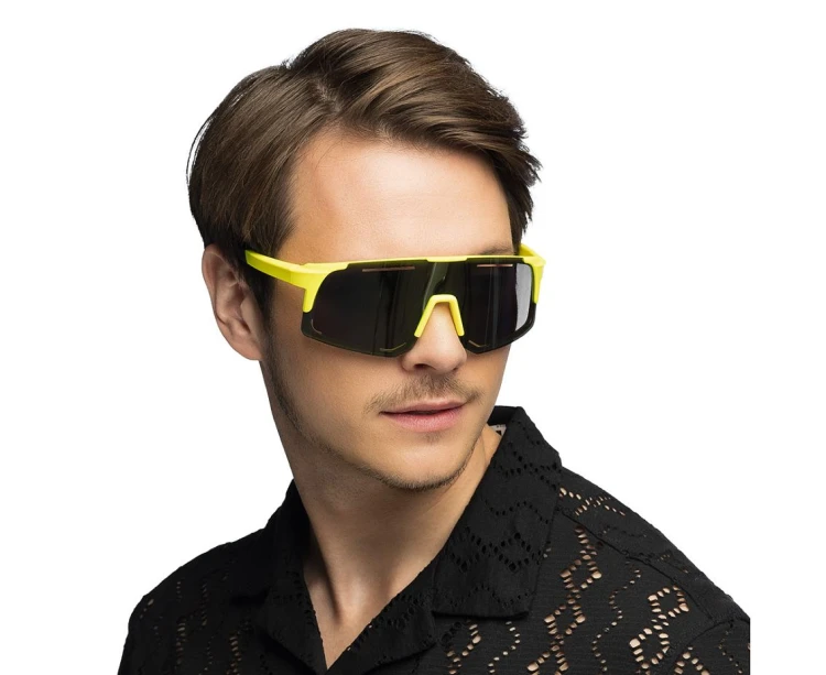 Okulary żółte Disco Party Zouk neonowe Boland - retro okulary imprezowe