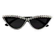 Okulary Party Bonnie czarno-srebrne Boland - okulary imprezowe retro