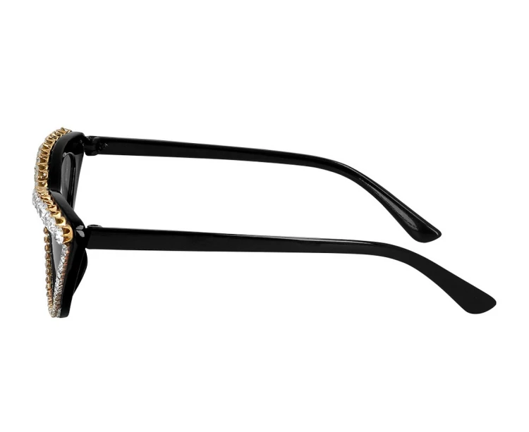 Okulary Party Bonnie czarno-srebrne Boland - okulary imprezowe retro