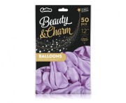Balony Beauty&Charm, makaronowe lawendowe 12"/ 50 szt.