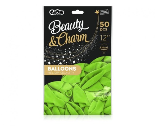 Balony Beauty&Charm, pastelowe pistacjowe 12"/ 50 szt.