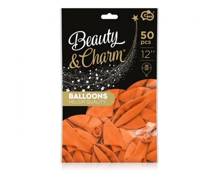 Balony Beauty&Charm, pastelowe pomarańczowe 12"/ 50 szt.