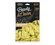 Balony Beauty&Charm, makaronowe waniliowe 12"/ 50 szt.