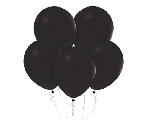 Balony Beauty&Charm, pastelowe czarne 12"/ 50 szt.