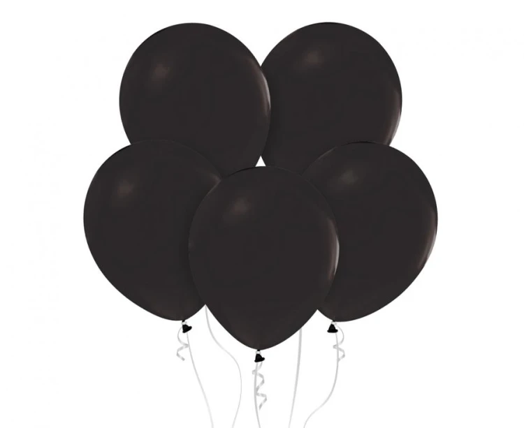 Balony Beauty&Charm, pastelowe czarne 12"/ 50 szt.
