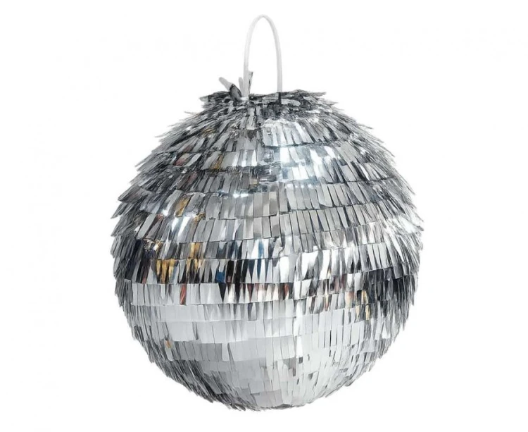 Piniata kula dyskotekowa srebrna - piniata disco na urodziny Godan