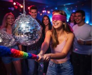 Piniata kula dyskotekowa srebrna - piniata disco na urodziny Godan