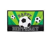 Flaga piłkarska Happy Birthday - urodzinowy baner piłka nożna