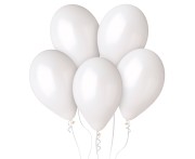 Balony metaliczne perłowo-białe - duże balony komunijne 50szt