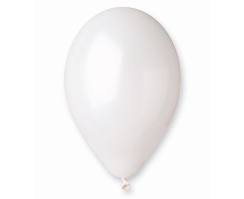 Balony metaliczne perłowo-białe - duże balony komunijne 50szt