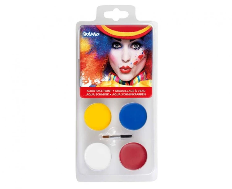 Zestaw farbek do malowania twarzy Klaun Joker - farby charakteryzacja Boland