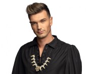 Naszyjnik zęby czaszki jaskiniowca voodoo - naszyjnik kości Boland