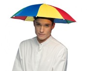Kapelusz parasolka na głowę kolorowy - tęczowy parasol imprezowy 1szt