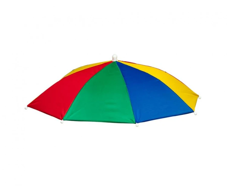Kapelusz parasolka na głowę kolorowy - tęczowy parasol imprezowy 1szt