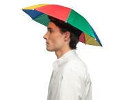 Kapelusz parasolka na głowę kolorowy - tęczowy parasol imprezowy 1szt