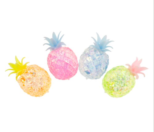Gniotek antystresowy ananas - Zabawka z brokatem do rąk .png