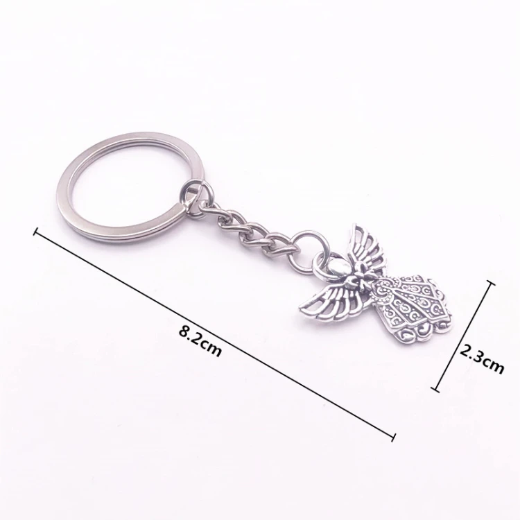 Metalowy brelok anioł stróż do kluczy - elegancki prezent  (1).jpg