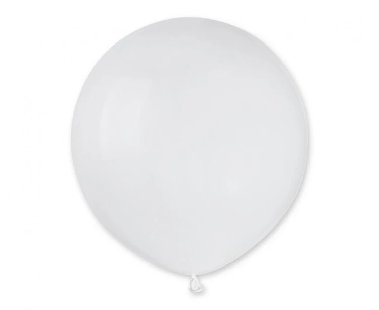 Balony G19 pastel 19" - White 001 / 25 szt.