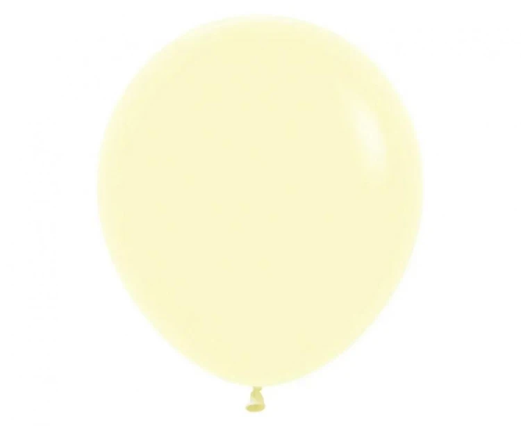 Balony Sempertex 18", (pastel matte yellow) Matowe Żółte, 25 szt.