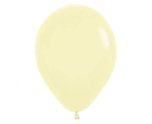 Balony Sempertex 12", (pastel matte yellow) Matowe Żółte, 50 szt.