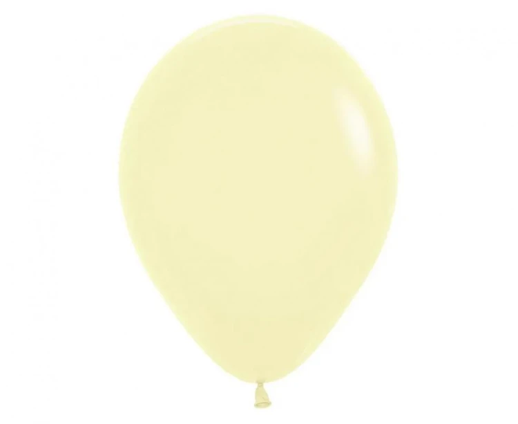 Balony Sempertex 12", (pastel matte yellow) Matowe Żółte, 50 szt.