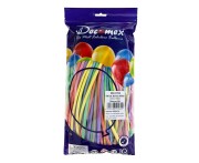 Balony Decomex, M260 makaronowe mix, 100 szt.