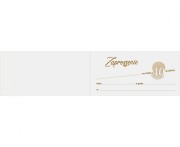 Zaproszenia na 40 urodziny z kopertami - elegancki komplet 10 sztuk