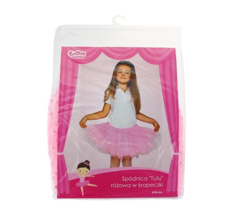Różowa spódniczka Tutu w kropeczki - tiulowa spódnica dla dziewczynki