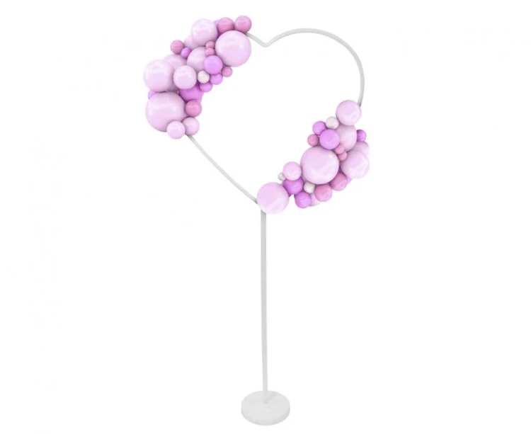 Stelaż do balonów serce 78 cm - stojak na balony w kształcie serca