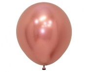 Balony Sempertex 18", (reflex rose gold) Chromowane Różowozłote, 15 szt.