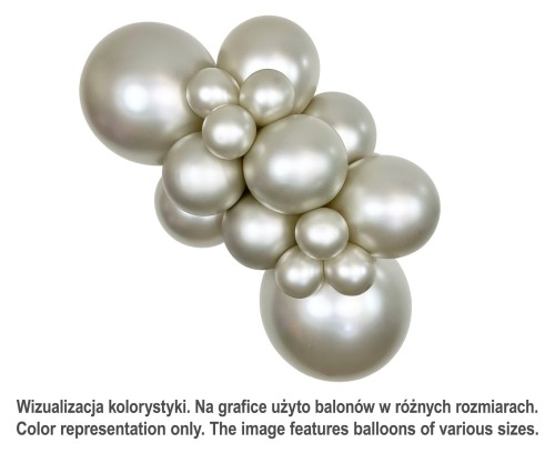 Balony Sempertex 18", (silk cream pearl) Silk, Kremowo-perłowe, 15 szt.