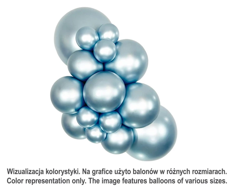 Balony Sempertex 18", (silk arctic blue) Silk, Arktyczny błękit, 15 szt.