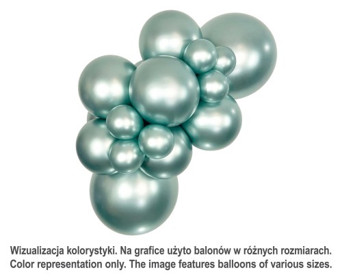 Balony Sempertex 18", (silk cool mint) Silk, Miętowe, 15 szt.