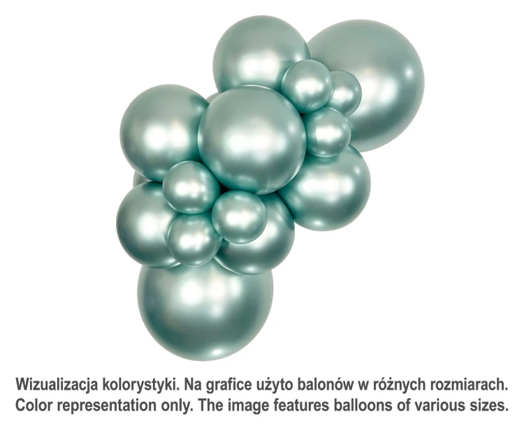 Balony Sempertex 18", (silk cool mint) Silk, Miętowe, 15 szt.