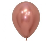 Balony Sempertex 12", (reflex rose gold) Chromowane Różowozłote, 50 szt.
