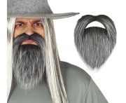 Broda I Wąsy Czarodzieja Gandalf - Długa Dziadek Mróz Mag