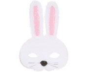 Maska Królika Z Uszami - Złota Króliczek Bunny Karnawał Bal