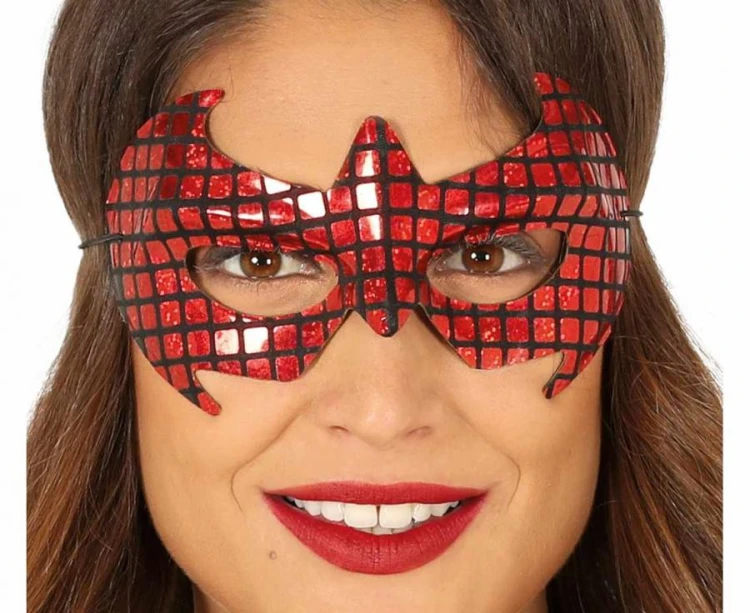 Maska Czerwony Superhero - Superbohater Spiderman Przebranie Bal