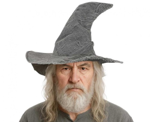 Kapelusz Czarodzieja Szary - Gandalf Mag Harry Potter Halloween