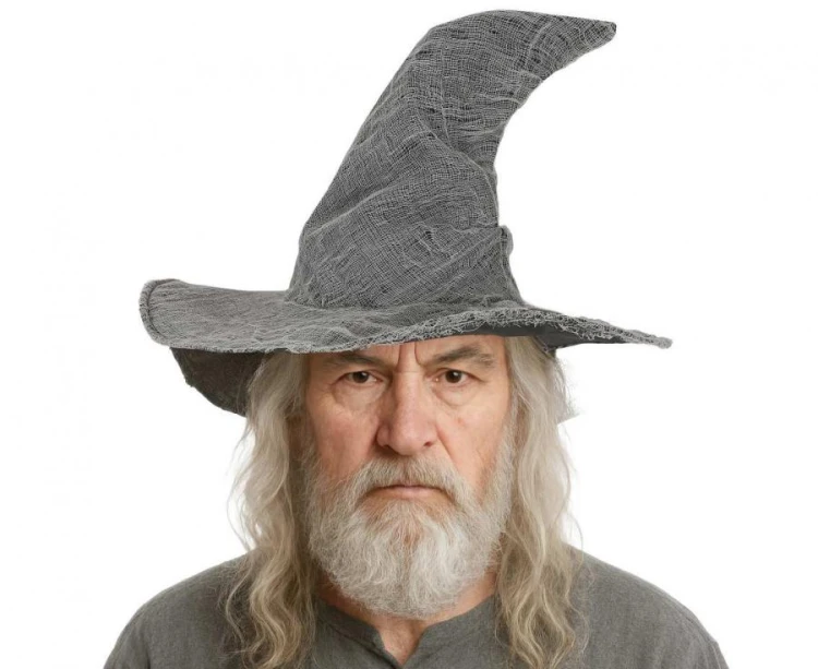 Kapelusz Czarodzieja Szary - Gandalf Mag Harry Potter Halloween