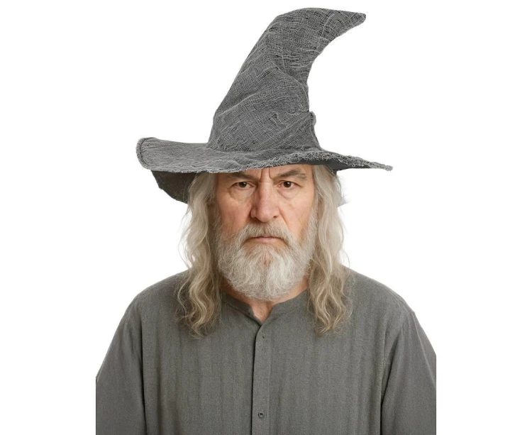 Kapelusz Czarodzieja Szary - Gandalf Mag Harry Potter Halloween