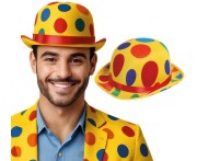 Kapelusz Melonik Klauna w Grochy Kolorowy Kapelusz Party Cyrk