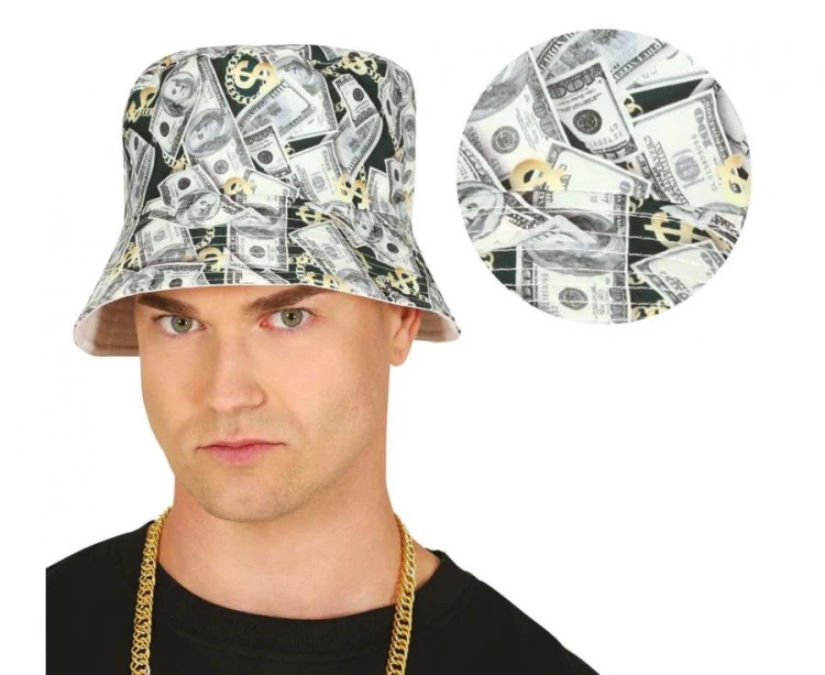 Kapelusz Hip Hop Raper w Dolary Czapka Gangster Przebranie Party