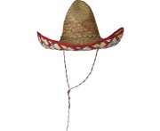 Kapelusz Słomkowy Meksykański Sombrero 50 cm Ciemny Stroje Party