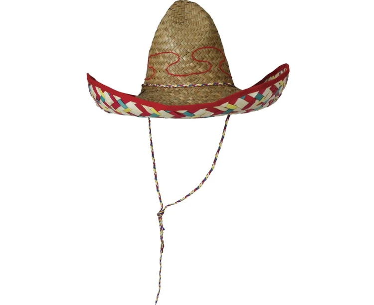 Kapelusz Słomkowy Meksykański Sombrero 50 cm Ciemny Stroje Party